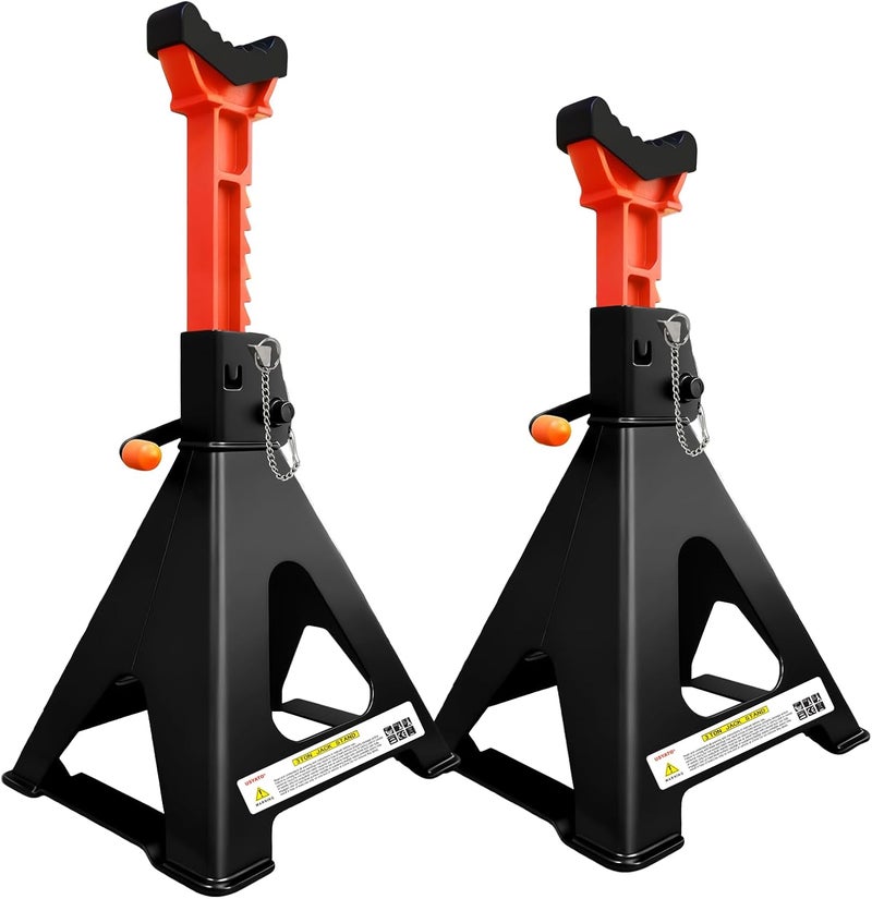 USYATO Upgraded 3 Ton Jack Stands (6,600 LBs) with 2 Crossbars & Double Locking - Heavy Duty Car Jack Stand for Trucks, SUV, Car, UTV/ATV Garage Lifting Tool, 11.61" to 16.34" Height, 1 Pair - Image 1